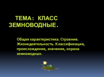Презентация по биологии Земноводные