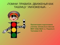 Презентация к классному часу В гостях у Светофорчика