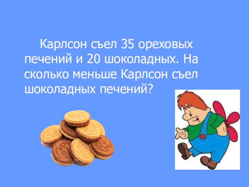 На диаграмме показано сколько плюшек съел карлсон