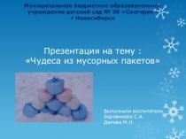 Чудеса из мусорных пакетов .