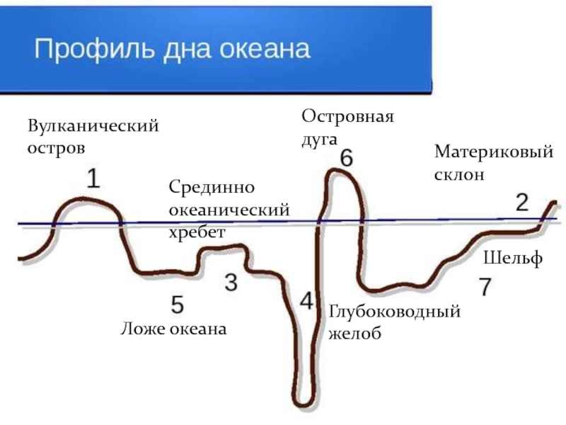 Схема дна океана 5 класс