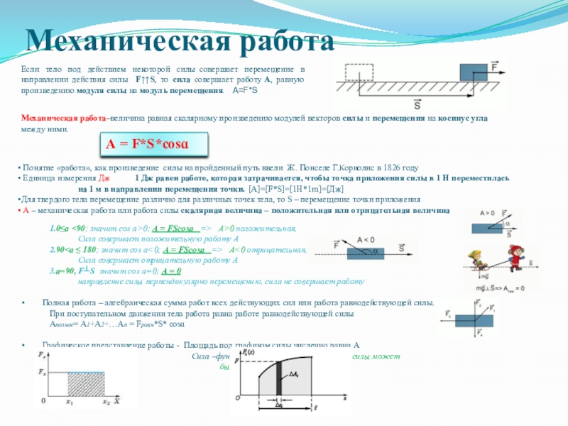 Работа сил при перемещении тела