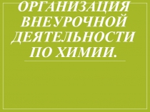 Презентация Организация внеурочной деятельности по химии