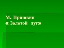 Русский язык. Развитие речи. Золотой луг М. Пришвин и Подсолнухи Ван Гога