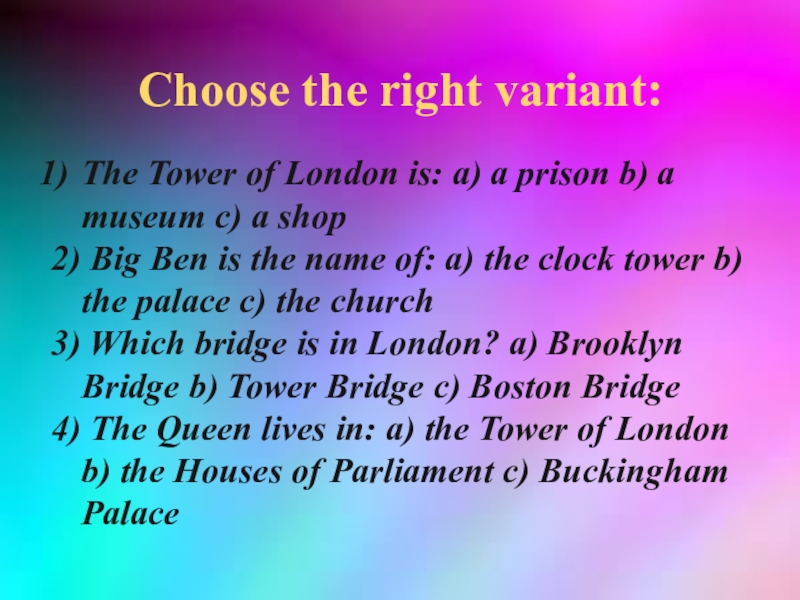 Choose the right variant when