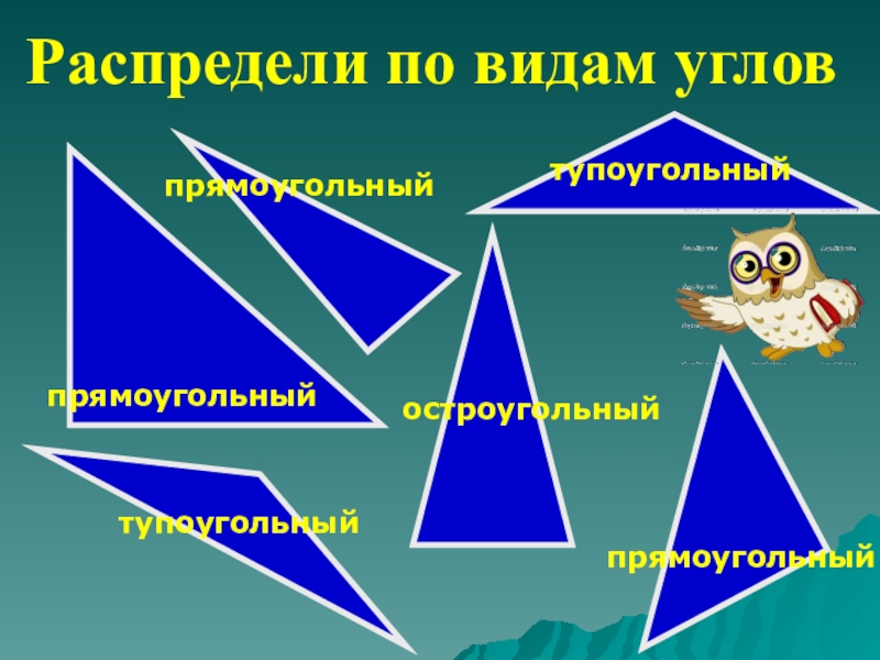 Презентация виды треугольников по видам углов