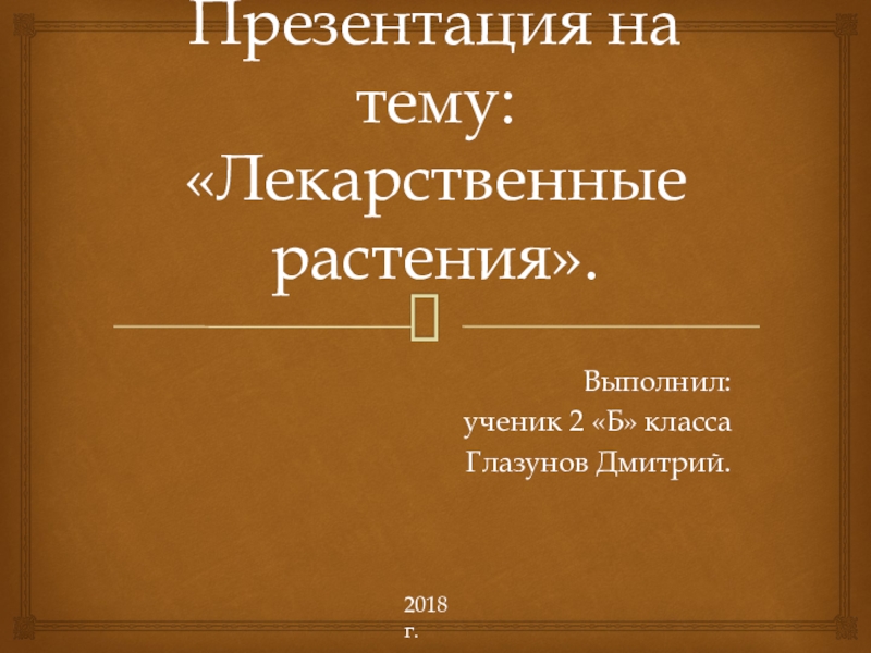 Выполнил ученик презентация