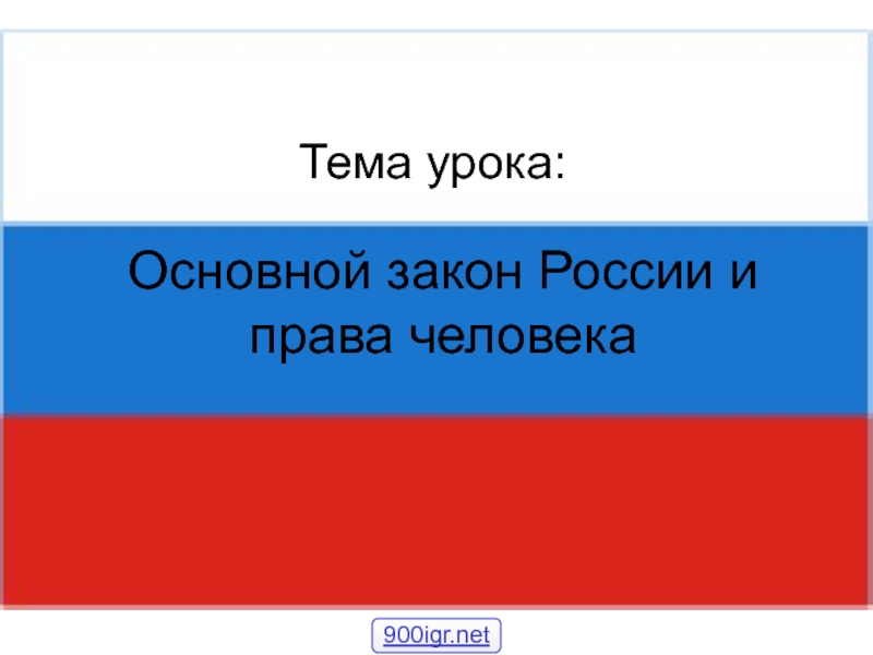 Основной закон россии и права человека 4 класс тест презентация