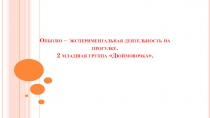 Презентация экспериментальная деятельность на прогулке