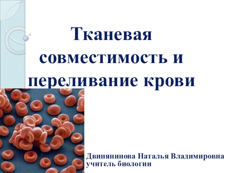 Тканевая совместимость и переливание крови 8 класс биология презентация