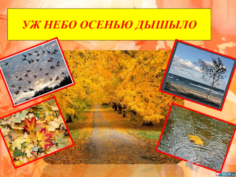 Уж небо осенью. Пушкин уж небо осенью дышало презентация. Стихотворение с презентацией уж небо осенью дышало. Презентация слайд уж небо осенью дышало.