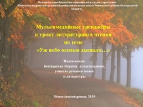 Мультимедийные тренажёры к уроку литературного чтения по теме Уж небо осенью дышало…