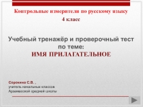Презентация по русскому языку на тему Прилагательное