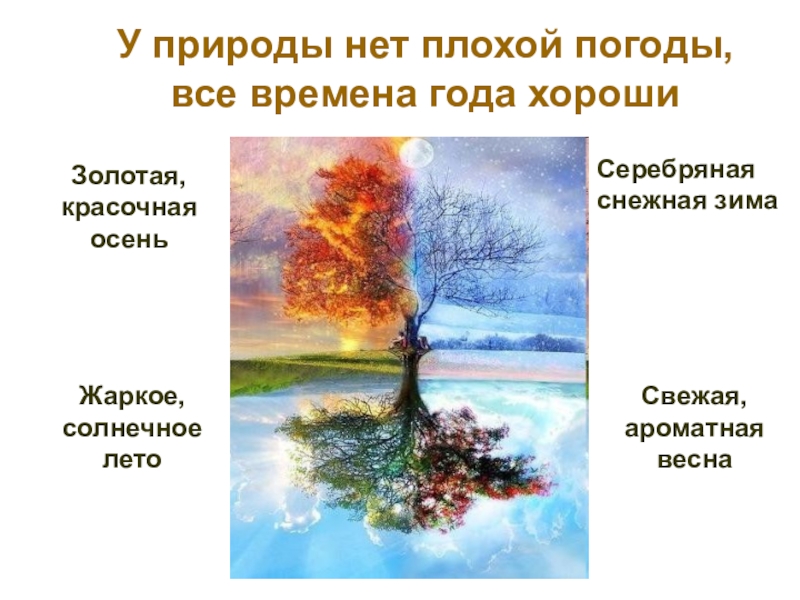 У природы нет погоды текст. У природы нет плохой погоды. У природы нет плохого времени года. У природы нет плохой погоды презентация. У погоды нет плохой погоды.