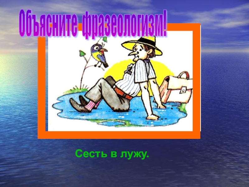 Села в лужу фразеологизм. Сесть в лужу. Сесть в лужу фразеологизм. Фразеологизм сел в лужу. Сесть в лужу рисунок.