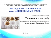 Презентация к исследовательскому проекту Удивительный сахар