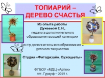 Презентация Топиарий - дерево счастья Дунаева Е.Н. Артек 2019
