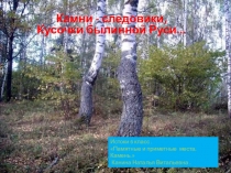 Презентация по истокам 6 класс на тему Памятные и приметные места. Камень- следовик