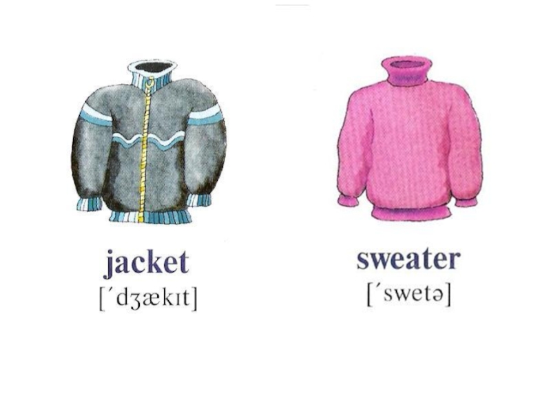 Что обозначает слово свитер. Свитер на английском. Куртка по английскому. Английские слова куртка. Clothes лексика с транскрипцией.