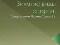 Презентация по физкультуре на тему Зимние виды спорта