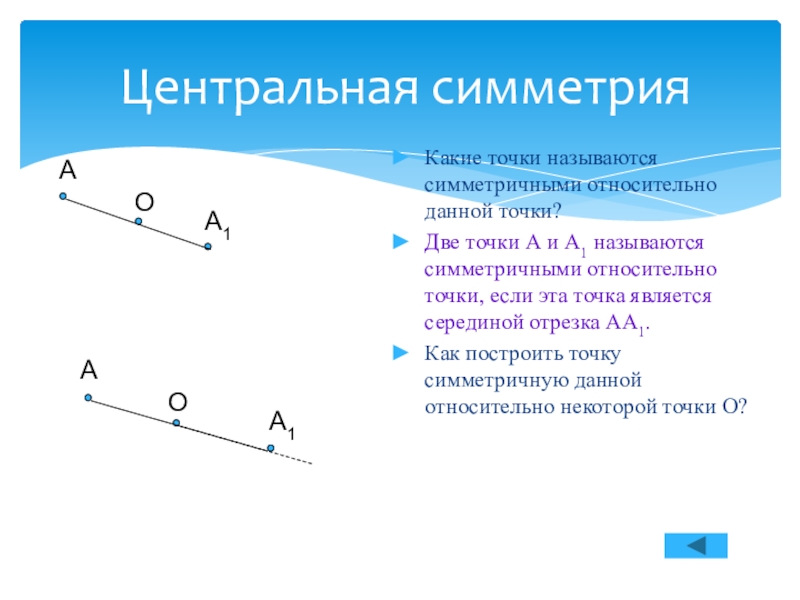 Как называется две точки. Какие две точки называются симметричными относительно данной точки. Какие 2 точки называются симметричными относительно данной точки. Как построить точку симметричную данной точке. Какие точки называют симметричными относительно точки.