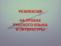 Презентация Приемы рефлексии на уроках русского языка и литературы
