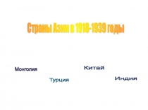 Презинтация по истории Страны Азии 1918-1939 гг. 9 класс