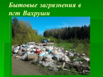 Исследовательская работа Бытовые загрязнения в поселке Вахруши