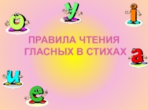 Презентация по английскому языку на тему Правила чтения гласных в стихах 2 класс