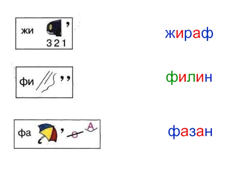 Звуковая схема к слову жираф