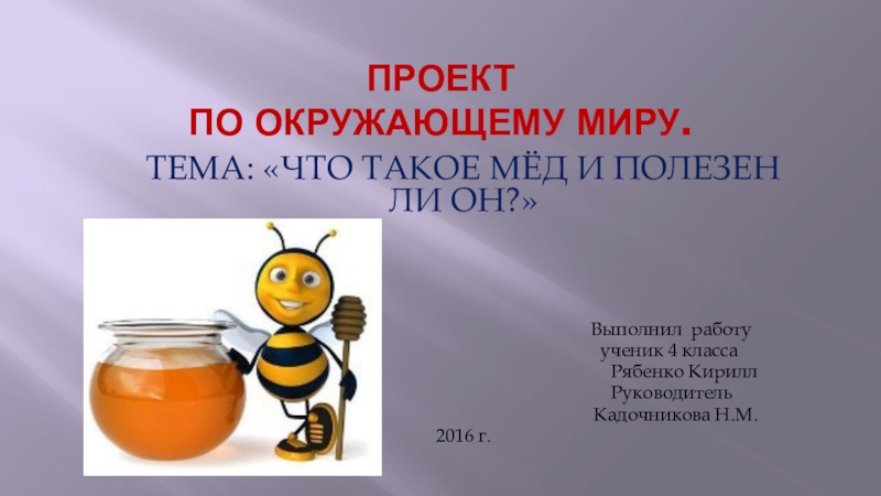 Проект про мед