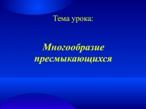 Многообразие пресмыкающихся