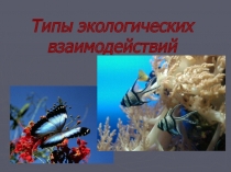 Презентация по биологии на тему: Типы экологических взаимодействий