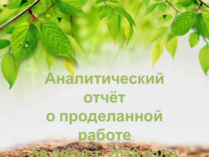 Аналитический фото-отчет педагога-психолога за август 2018г