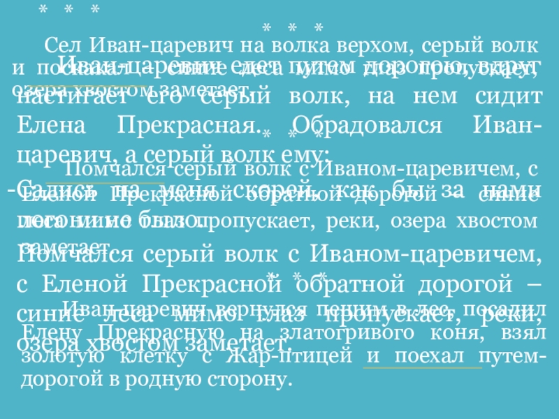 Презентация сочинение по картине иван царевич на сером волке 4 класс