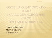 Обобщающий урок 7 класс.