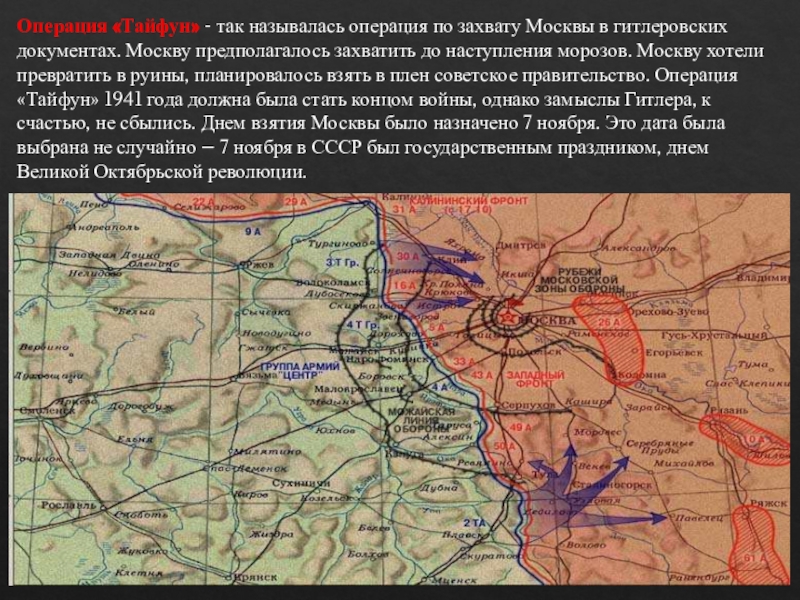 План захвата фашистами москвы