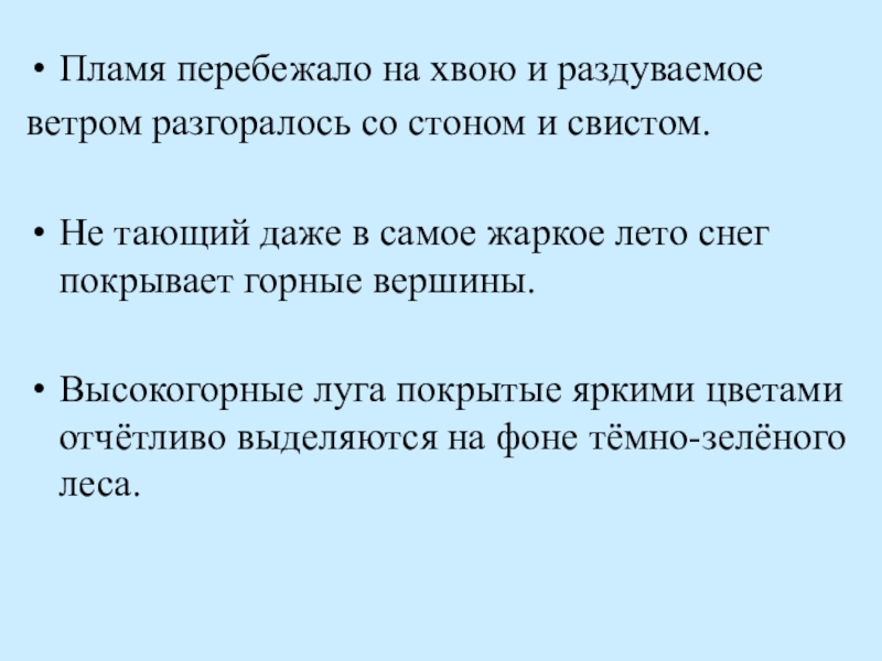 Пламя перебежало на хвою и раздуваемое