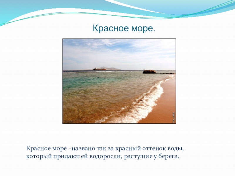 Описание красного моря по плану