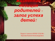 Презентация к семинару для педагогов-психологов на тему: Активная жизненная позиция взрослых - залог успеха детей