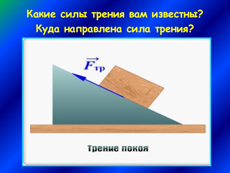 Где можно сила. Куда направлена сила трениния. Куда направлена сила трения. Направление силы трения. Сила трения направление силы.