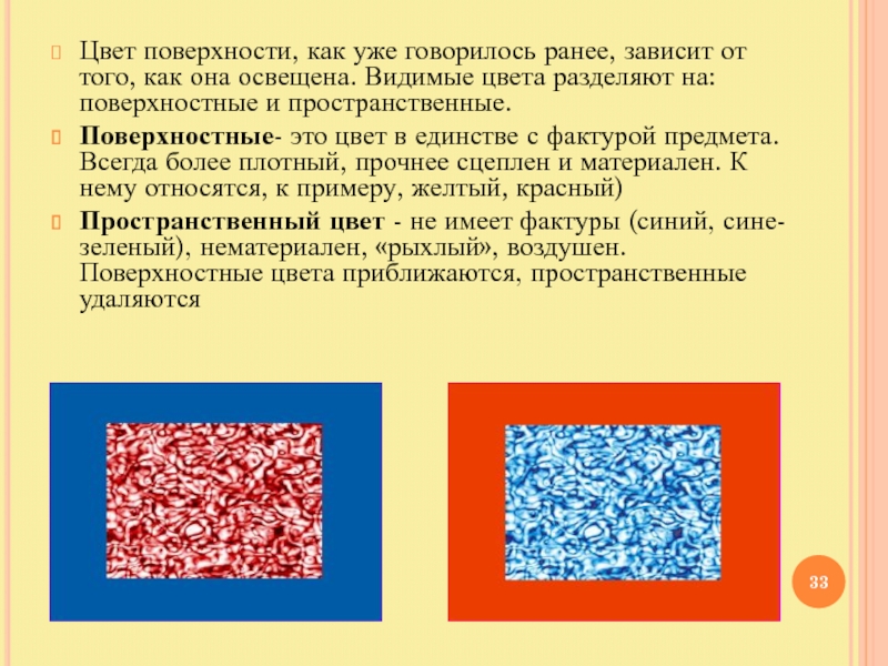 Изменение цвета поверхности