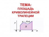 Презентация к уроку по дисциплине Математика по теме Площадь криволинейной трапеции