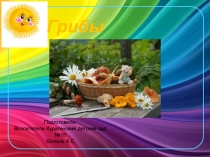 Лексическая тема Грибы Презентация для средней группы