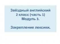 Презентация по английскому языку. Модуль 3. Закрепление лексики.