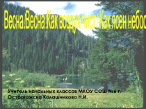 Презентация по окружающему миру на тему Весна! Весна! Как воздух чист! ( 2 класс)