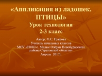 Презентация по технологии на тему: Аппликация из ладошек. Птицы (2-3 класс)