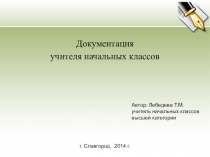 Презентация для учителей начальных классов по теме Документация классного руководителя