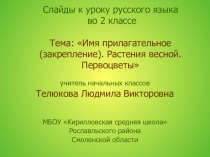 Презентация по русскому языку Первоцветы