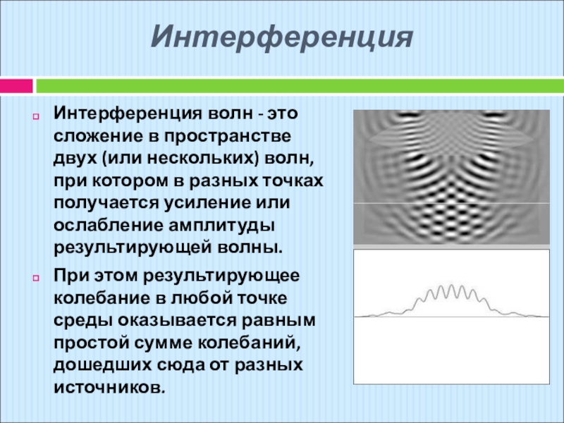 Интерференция волн это явление